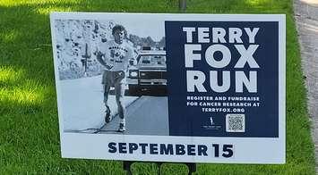 Terry Fox Sign 2024.  Photo by Janice MacKay