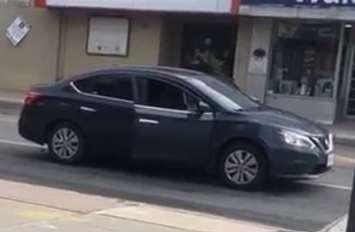 The suspect vehicle in a road rage incident in Mount Forest, August 8, 2025. Photo provided by Wellington OPP.