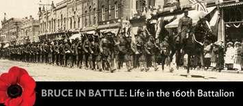 Bruce in Battle: Life in the 160th Battalion.  Photo from Bruce County
