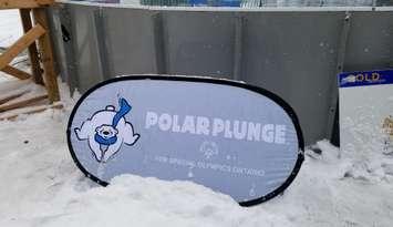 Polar Plunge sign. (Photo by Cheryl Johnstone)