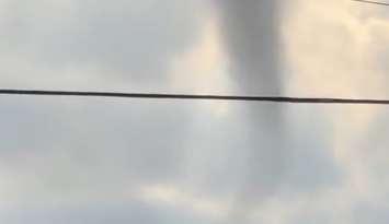 Screen shot of July 26, 2025 tornado near Holmesville. Photo by Tom Elgarsma via Facebook