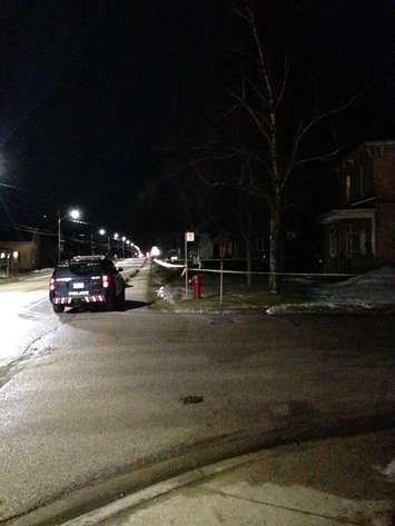 Police tape surrounds a residence in Hanover in the 400 block of 7th Avenue, Saturday, February 20th, 2016. (Photo Credit: Mike Nowakowski via Twitter)