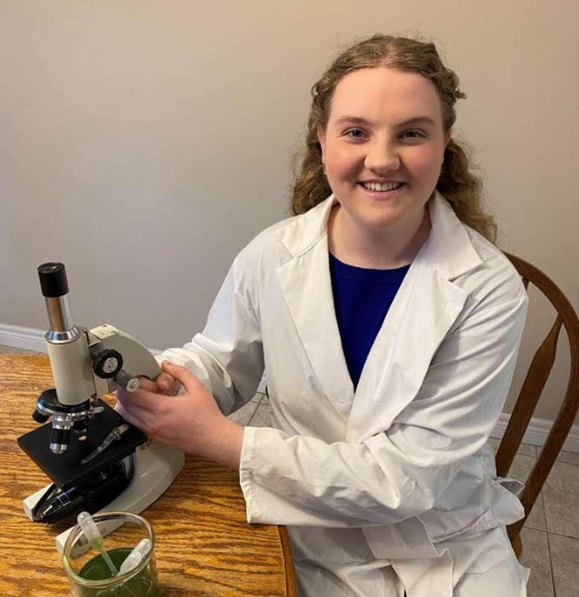 Annabelle Rayson was awarded Best in Fair project at the 2021 Lambton County Science Fair. April 2021. (Photo provided by LCSF)