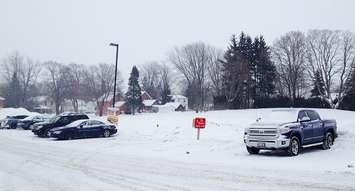 Vacant lot on Highway 6 next to Tim Horton's in Wiarton that is
proposed to be developed by Sobeys into a Foodland grocery store.
Photo by Jordan McKinnon