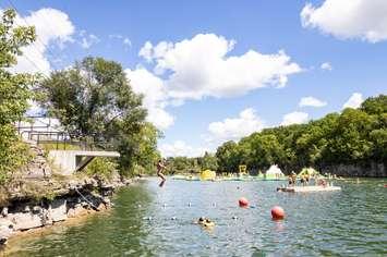 People swimming at the St. Marys quarry. Photo provided by the Town of St. Marys.
