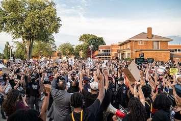 Black Lives Matter march in Chatham on June 5, 2020 (Photo via Darrin Canniff Facebook)