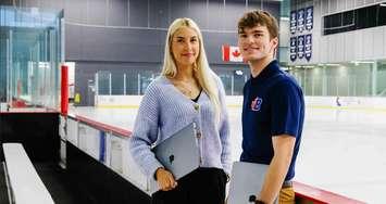 (Photo of Brock Sport Management students Eva Violin and Brock Wedsworth courtesy of Brock University and St. Clair College)