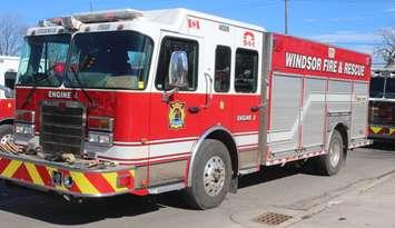 Windsor Fire and Rescue engine, February 2024. 