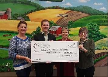 left to right: Paula Culbert, Trillium Staff, Jay McFarlan and Brenda Grant, Gateway Centre and Karen Galbraith, ROOTS Council Member.
