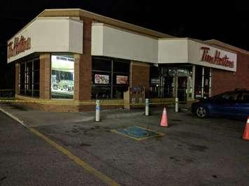 Arthur Tim Horton's damaged by fire July 21, 2018 (Photo by Whipper Watson)