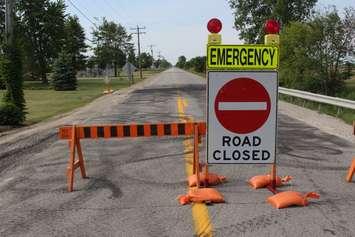 OPP close Comber Side Rd. after a crash at County Rd. 42, June 10, 2016. (Photo by Mike Vlasveld)