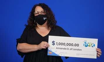 Amanda David of London won $1M in the June 7 Lotto Max draw. Photo courtesy of the OLG.
