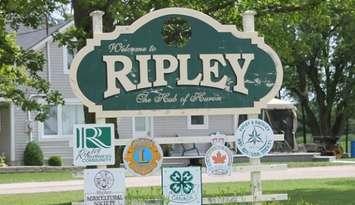 Village of Ripley sign. BlackburnNews.com file photo.