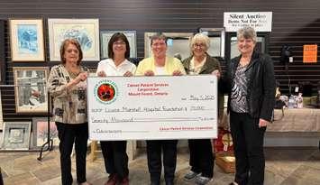 In 2025 donation photo from left: CPSC Director, Brenda Harris; LMH Foundation Director, Mel Robinson’ CPSC President, Maureen Dineen, CPSC Director, Jeannie Warmington and LMH Foundation Director, Donna Leach. Photo from LMH Foundation. 