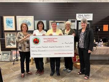 In 2025 donation photo from left: CPSC Director, Brenda Harris; LMH Foundation Director, Mel Robinson’ CPSC President, Maureen Dineen, CPSC Director, Jeannie Warmington and LMH Foundation Director, Donna Leach. Photo from LMH Foundation. 