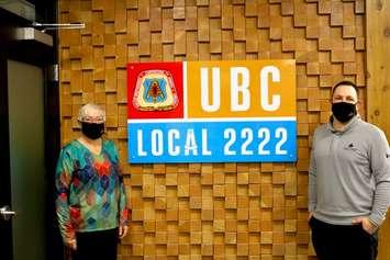 Pictured left to right: Cheryl Cottrill, Huron Shores Hospice Co-Chair and Ryan Plante, UBC Local 2222 Union Coordinator (Photo provided by Jordan Jarvis
Huron Shores Hospice Fundraising/Marketing Committee Member)