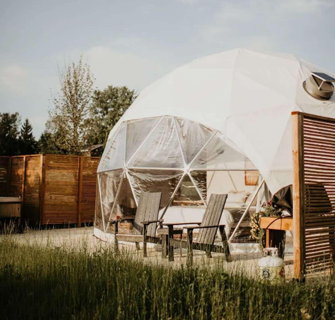 One of the sites available at Back Forty Glamping in Meaford. Photo from www.backfortyglamping.com.