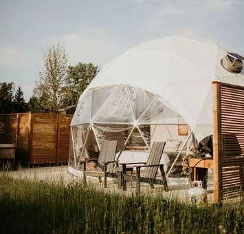 One of the sites available at Back Forty Glamping in Meaford. Photo from www.backfortyglamping.com.