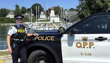 The South Bruce Ontario Provincial Police (OPP) Detachment Commander Lynn McNichol. Photo from South Bruce OPP.