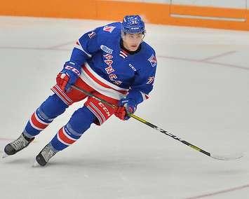 Francesco Pinelli of the Kitchener Rangers. Photo by Terry Wilson / OHL Images.