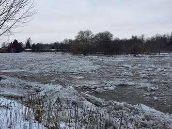 Maitland River ice breakup Feb. 5th, 2019 (BlackburnNews.com photo)