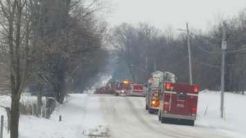 Wingham Fire Services on-scene at a house fire on Mary Street in Wingham. Photo by Steve Sabourin.