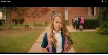 10 yr old Paisley Gerrits of Clinton, ON as seen in new Hedley Music Video for the song "Hello"