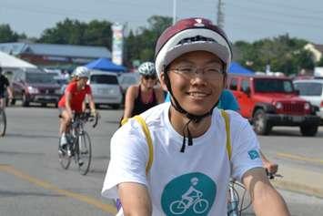 Photo of cyclist taking part in Ride Don't Hide event. (Photo courtesy ridedonthide.com)