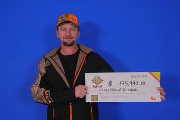 Corey Hall of Dundalk   is celebrating his Poker Lotto All In Win of nearly $136,000.  