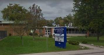 Christ the King Catholic Elementary School located on 1200 Grand Marais Road West, Windsor. (Screen capture via Google)