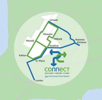 PC Connects Map (Provided by Perth County)
