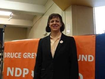 Bruce-Grey Owen Sound Provincial N.D.P. Candidate Karen Giventer (photo by Kirk Scott)