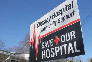 Chesley Hospital Community Support signage. Photo courtesy of https://www.chesleyhcs.ca/