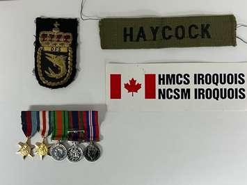West Grev Police Service is hoping to return these recovered military items to their rightful owner. (Provided by West Grey Police Service)