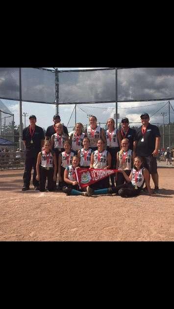 The Palmerston Marlins U14 team win the gold medal at the 2018 Provincial Championships. (Submitted photo)