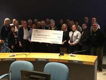 Brockton Council is joined by members and staff of Residential Hospice of Grey-Bruce Inc. and Chapman House in Owen Sound to accept a cheque representing the value of donated serviced land for a new residential hospice in Walkerton. September 24th, 2019 (Photo by Ryan Drury)