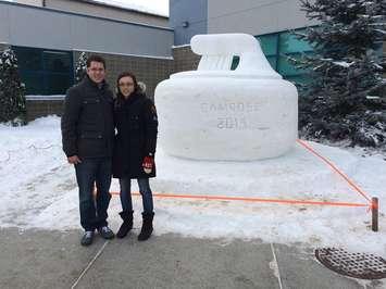 Shawn and Katie Cottrill in Camrose, Alberta. Katie's Team Flaxey was competing at the Canada Cup 