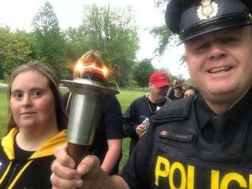 Law Enforcement Torch Run for Special Olympics Ontario. (photo supplied by OPP West Region)