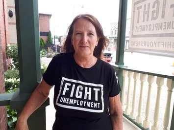Janette MacDonald of Fight Unemployment. (Photo by Bob Montgomery)
