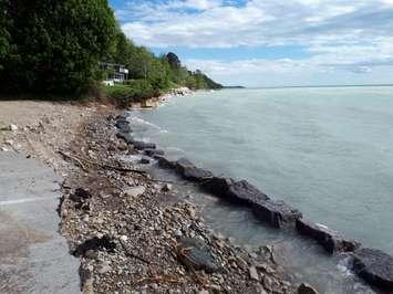Erosion along the Lake Huron shoreline in the Municipality of Bluewater (Photo by Bob Montgomery)