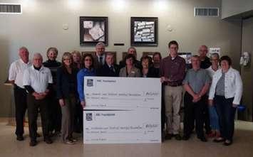 RBC officials present cheques to the Hanover and Walkerton hospital foundations.
Photo by Kirk Scott