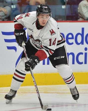Cedric Ralph of the Guelph Storm. Photo by Terry Wilson / OHL Images.