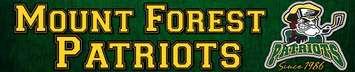 Mount Forest Patriots logo.