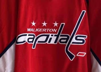 Walkerton Capitals jersey (Photo courtesy of Walkerton Capitals President, James Lang)