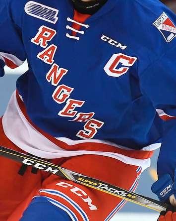 Connor Bunnaman of the Kitchener Rangers. Photo by Aaron Bell/OHL Images
