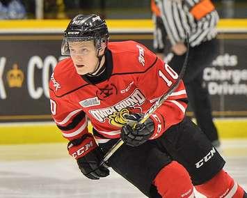 Jackson Doherty of the Owen Sound Attack. Photo by Terry Wilson / OHL Images.