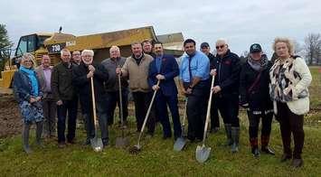 Official sod-turning Wednesday, Nov. 7th for Stonebrook Developments housing project in Markdale (photo submitted)