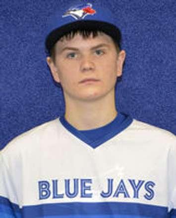Jack Middleton, pitcher for the Ontario Blue Jays U-16 Roumel Team.