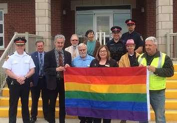 West Grey Pride flag raising, Tuesday, June 4, 2019. (photo submitted)