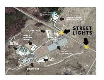 Proposal from 7ACRES for street lights at two locations on Bruce Road 20 at Farrell Drive. (photo submitted)